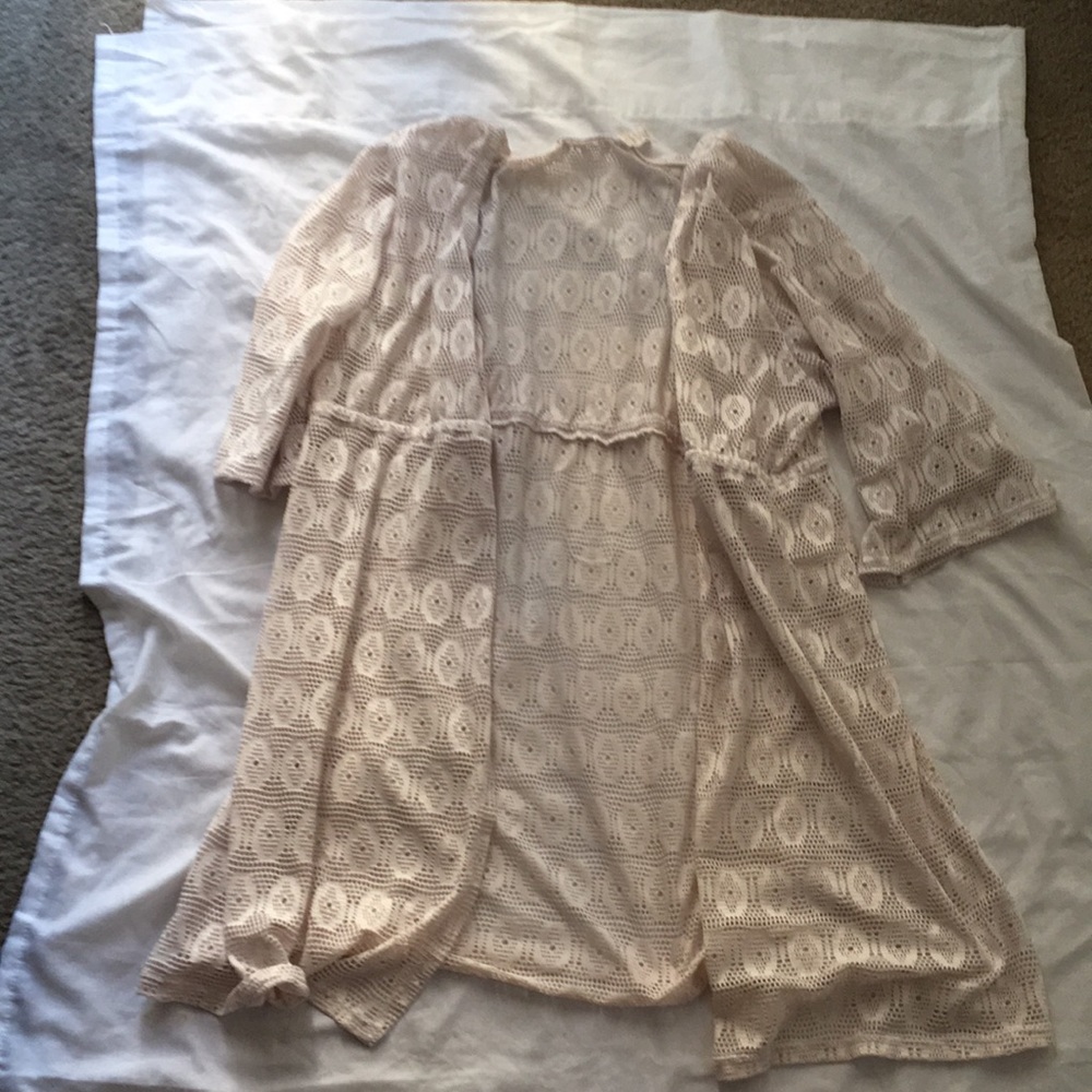 White lace coverup/Shawl